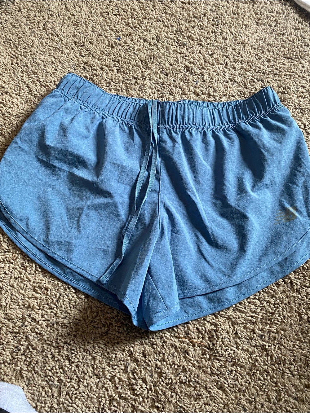 New Balance Light Blue Women's Athletic Shorts with Drawstring